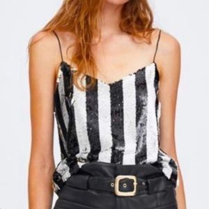Zara Sequined Crop Top